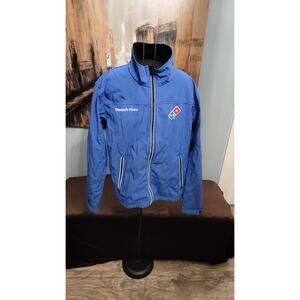 Domino’s Pizza Delivery Jacket Blue Full Zip Domino’s Gear Uniform Size Small